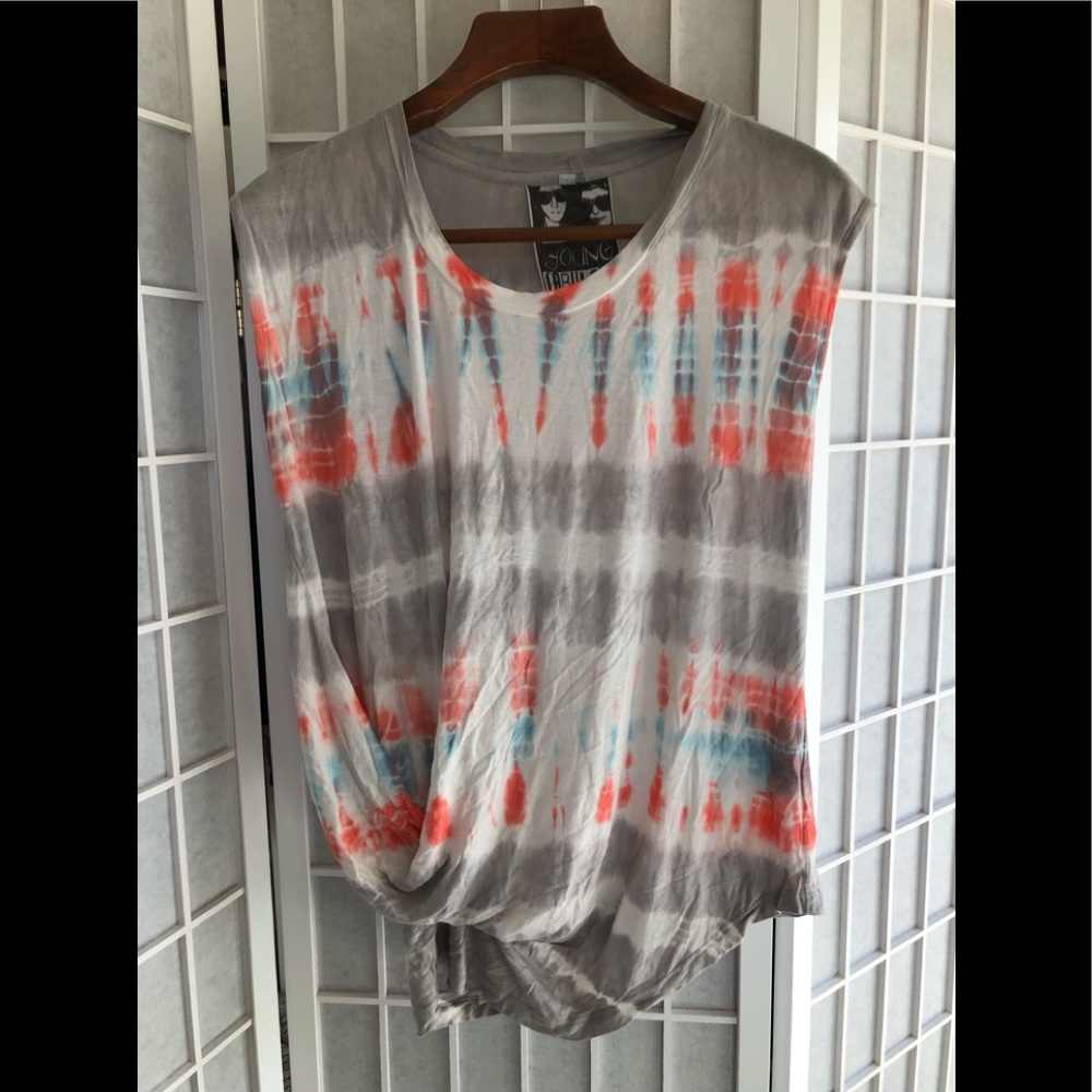 🧡 Young fabulous & broke tie dye top size XS tank women’s sleeveless blouse 🧡